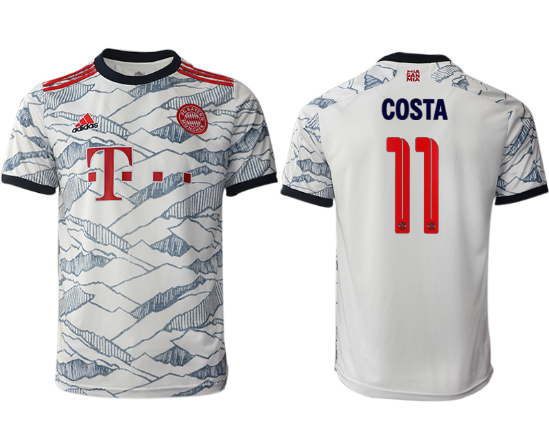 Men 2021-2022 Club Bayern Munich Second away aaa version white #11 Soccer Jersey->bayern munich jersey->Soccer Club Jersey